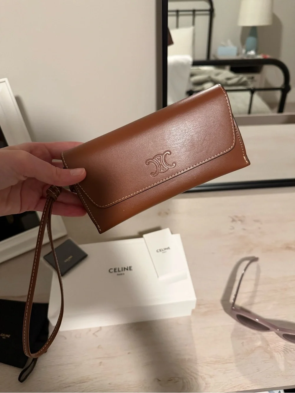 Celine Mauve Cat-Eye Sunglasses with Brown Case - Picture 2 of 12